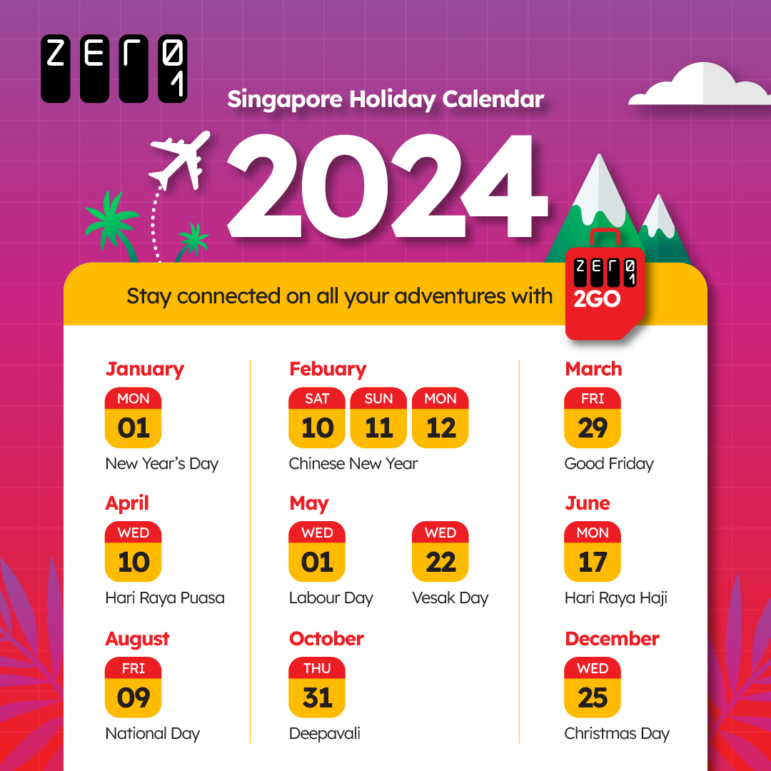2023-12-Dec Singapore Holiday Calendar